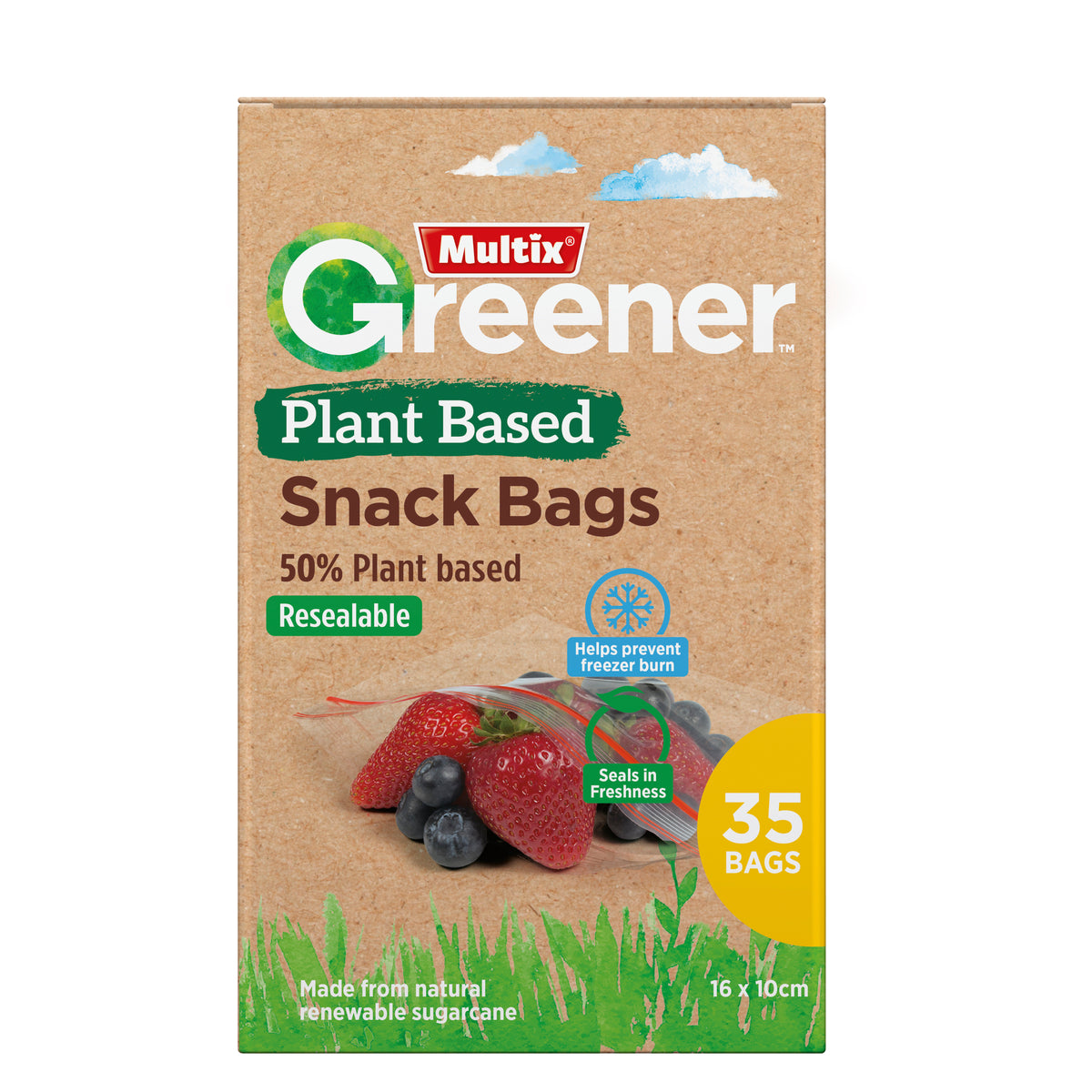 Multix Greener Plant Based Snack Bags 35 Pack