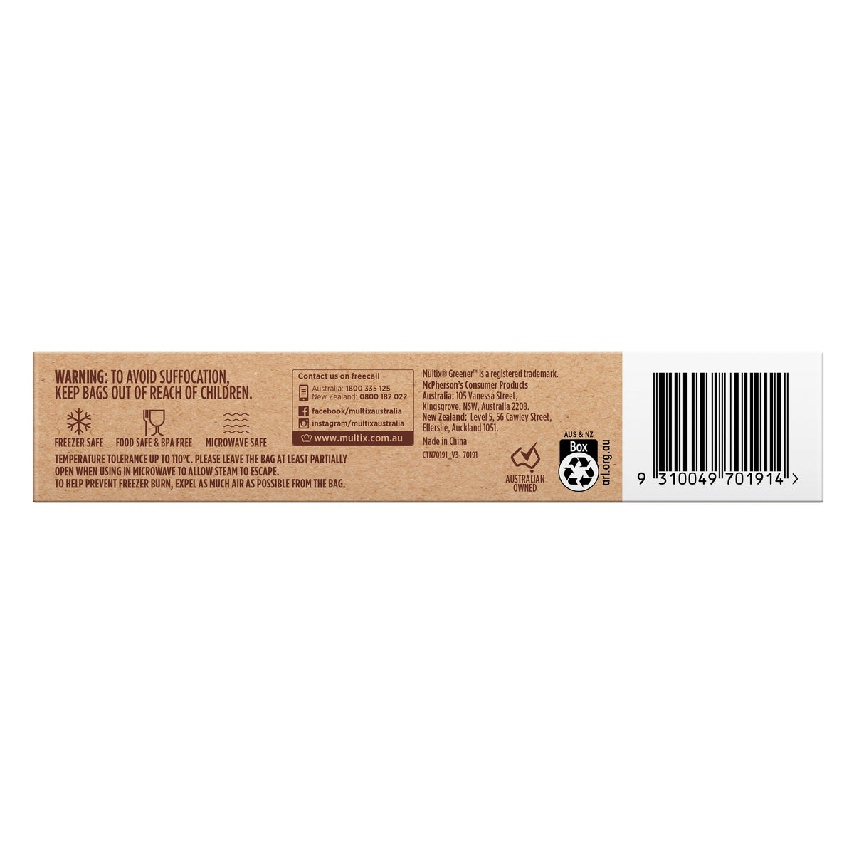 Multix Greener Plant Based Snack Bags 35 Pack