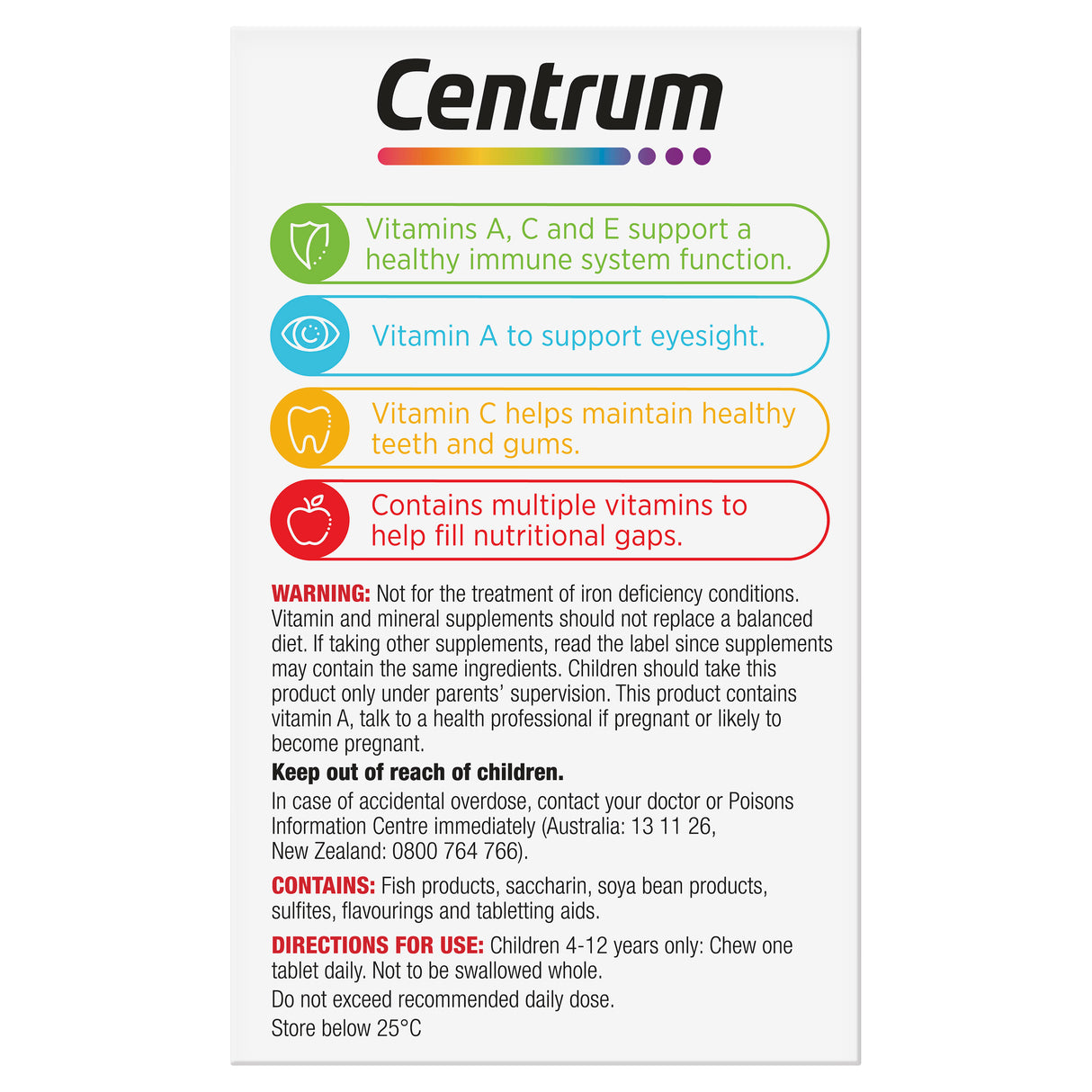 Centrum Kids Strawberry 60 Chewable Tablets