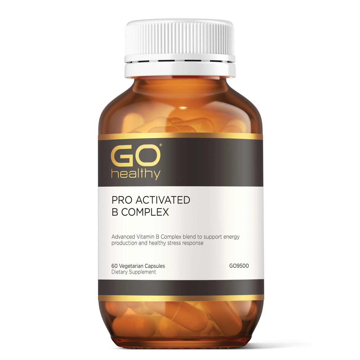 GO Healthy PRO Activated Vitamin B Complex Supplement 60 Vege Capsules