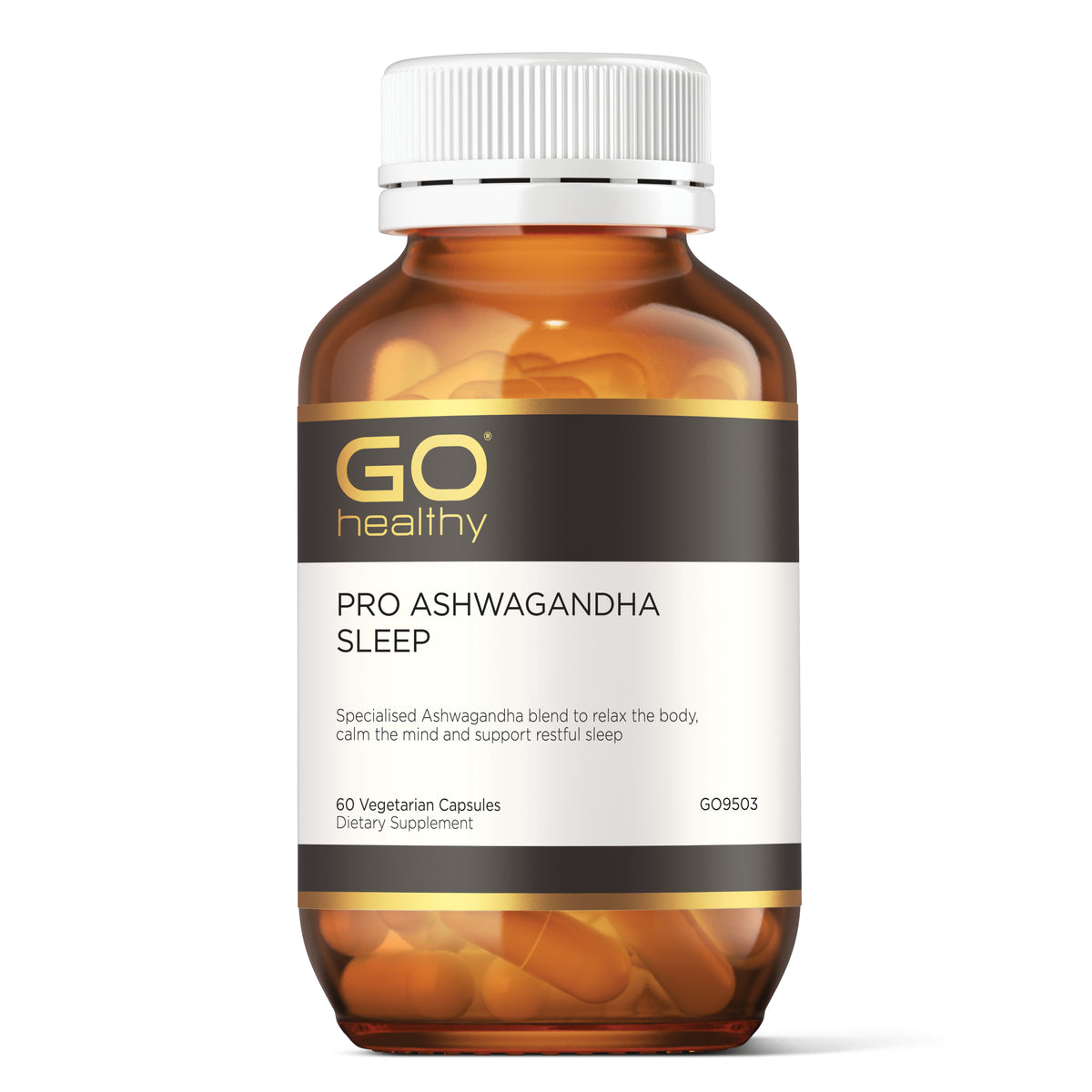 GO Healthy PRO Ashwagandha Sleep Supplement 60 Vege Capsules
