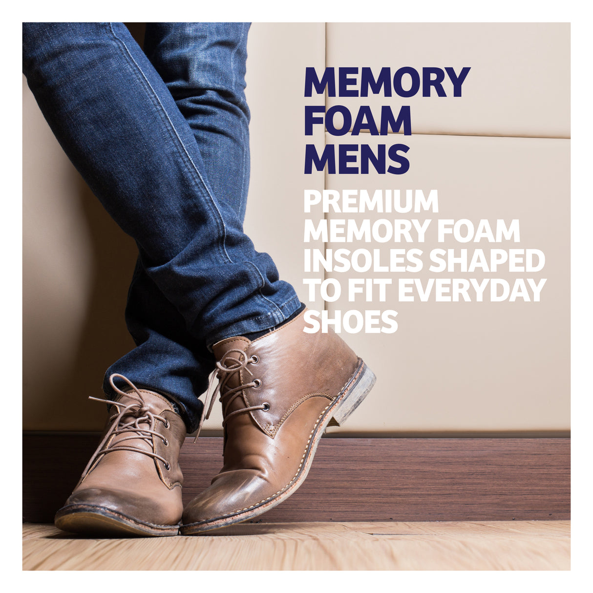 Maseur Men's Memory Foam Insoles, 1 pair