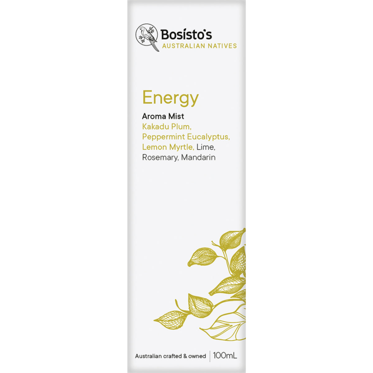 Bosisto’s Native Energy Aroma Mist 100mL