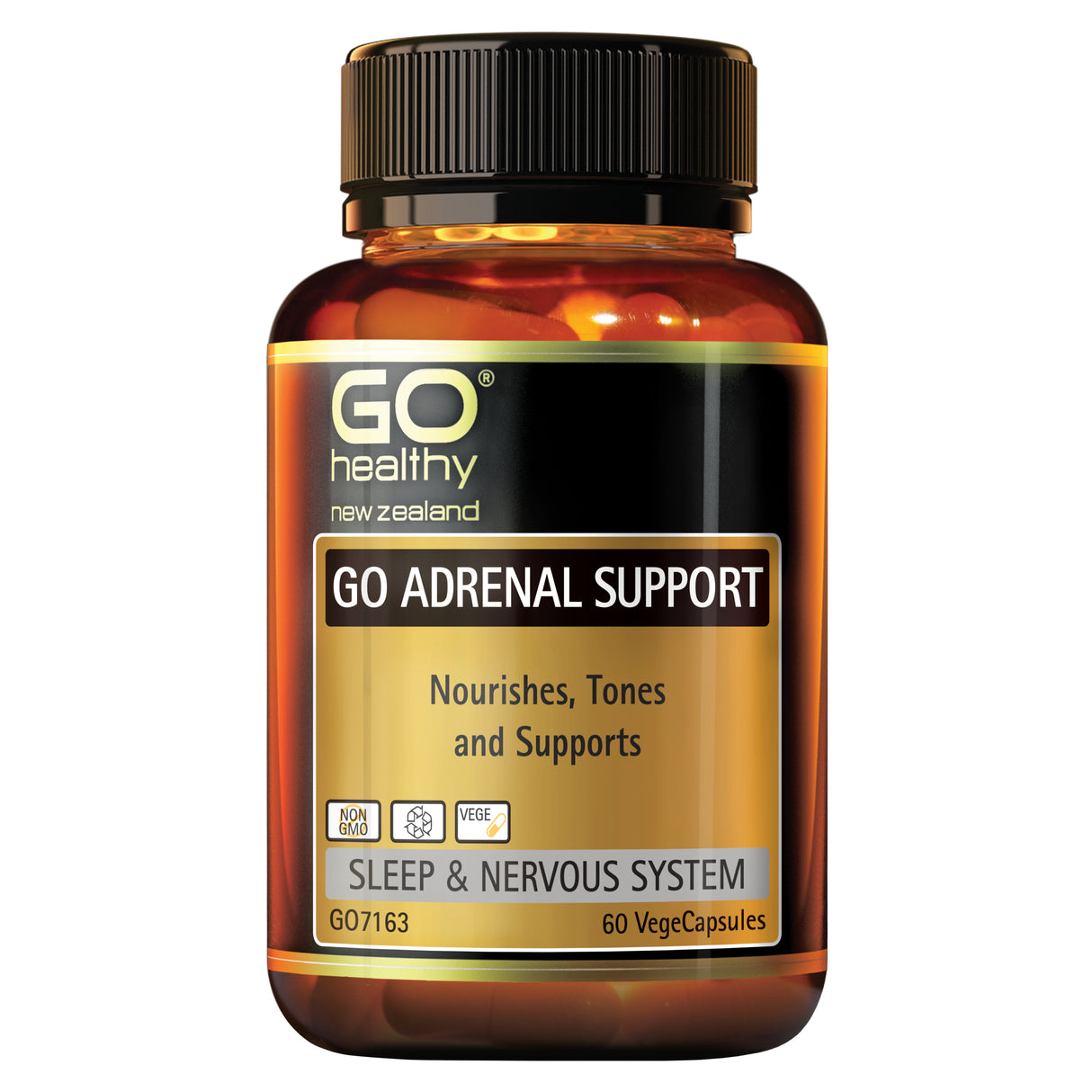 GO Healthy GO Adrenal Support Supplement 60 VCaps