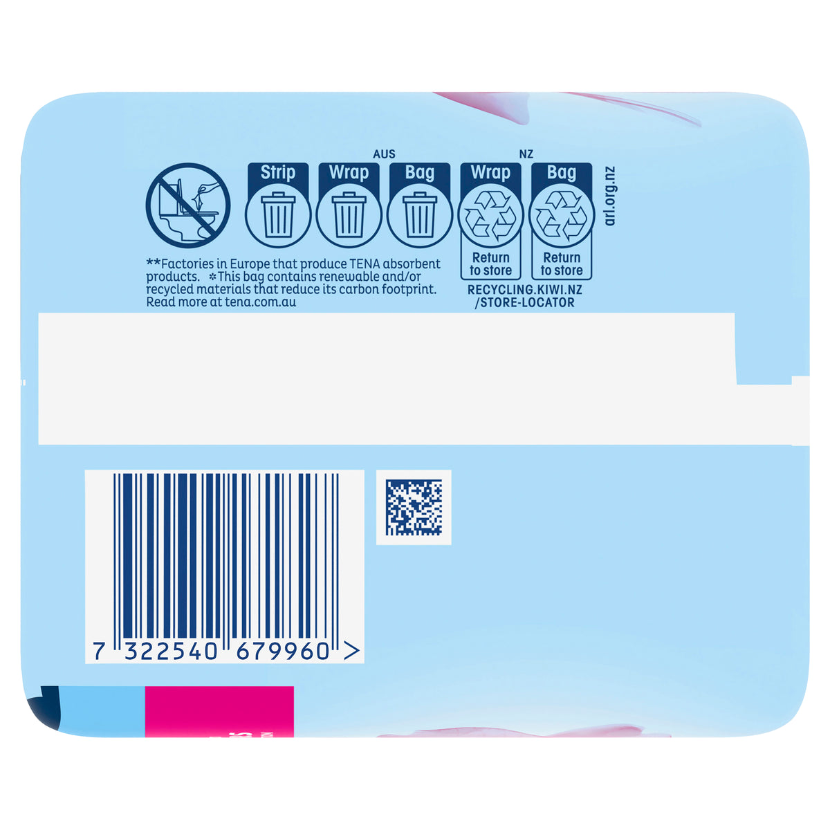 TENA Pads InstaDRY Extra Long Length 6 Pack