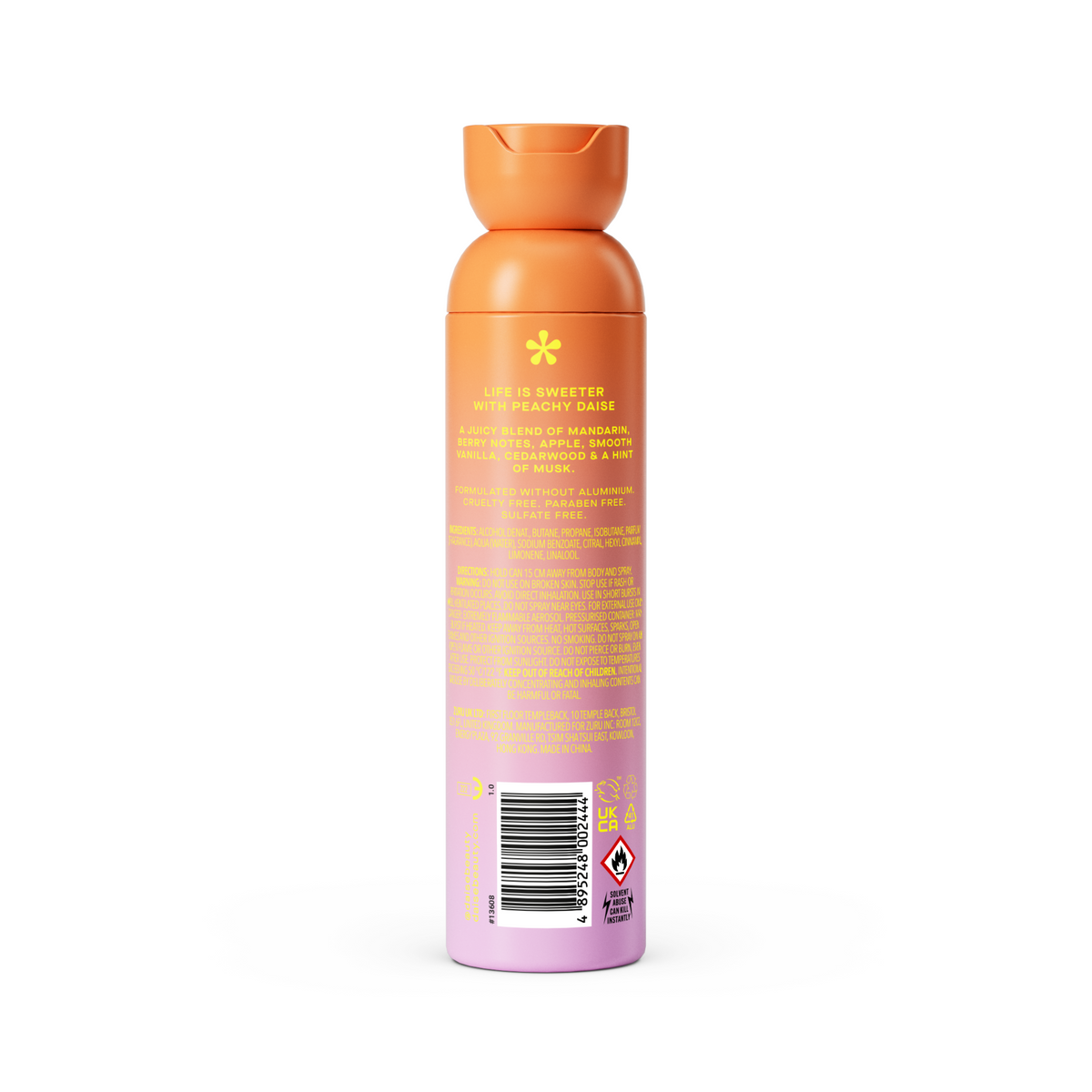 DAISE Peachy Daise All Body Spray & Deodorant in Berry & Mandarin, 3.5 oz/120 mL