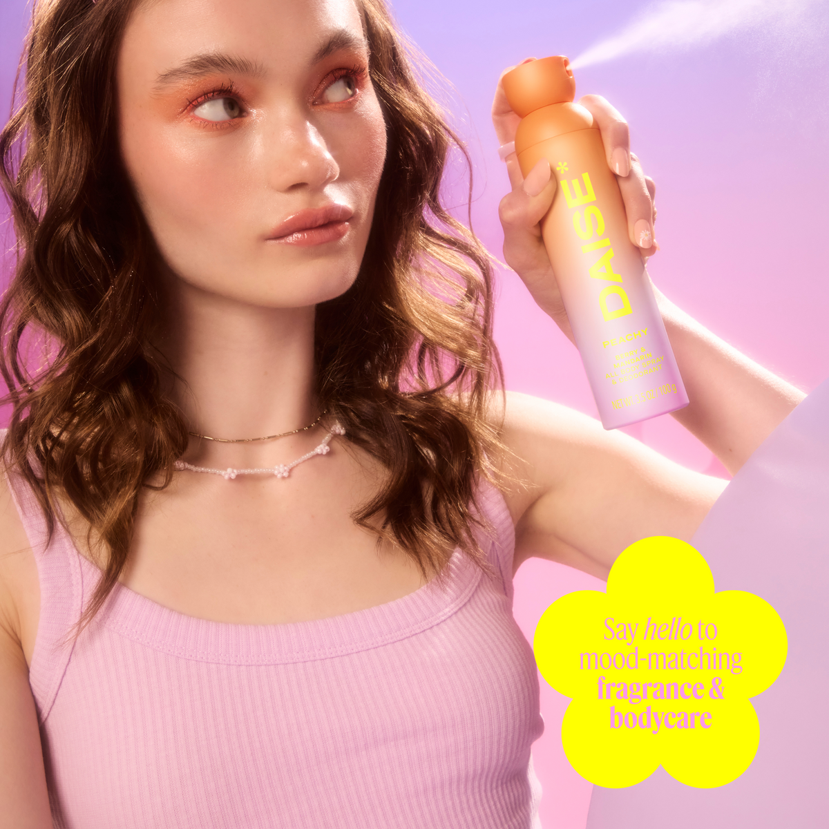 DAISE Peachy Daise All Body Spray & Deodorant in Berry & Mandarin, 3.5 oz/120 mL