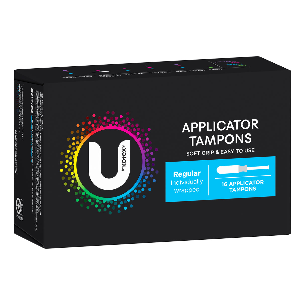 U By Kotex Regular Applicator Tampons, 16 Tampons