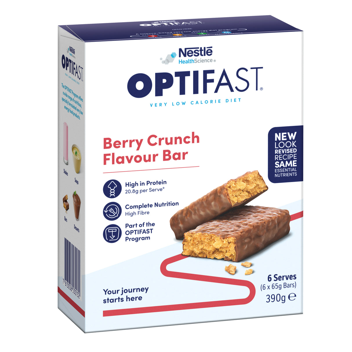 OPTIFAST VLCD Bar Berry Crunch Flavour 6 Pack 390g
