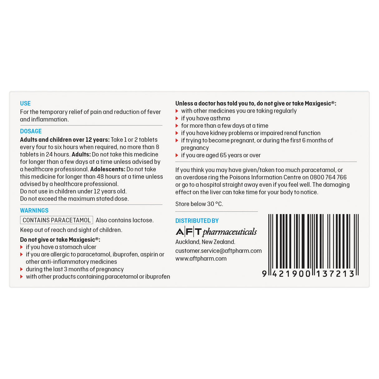 Maxigesic® Double Action Pain Relief 50 Tablets