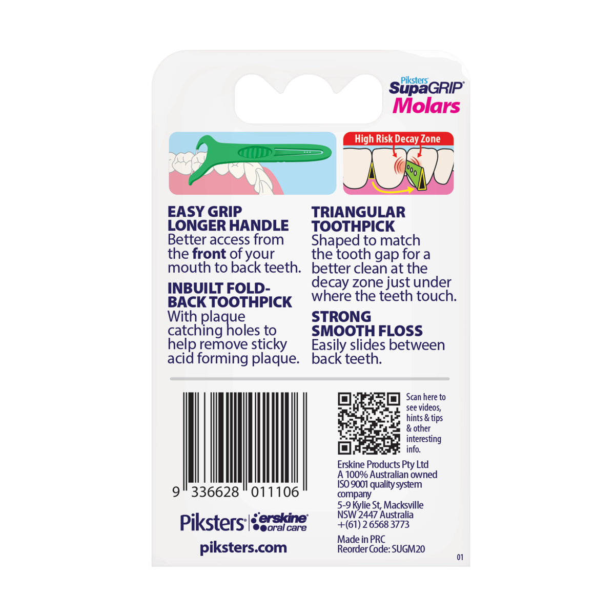 PIKSTERS Supagrip F/Picks Molar 20pk