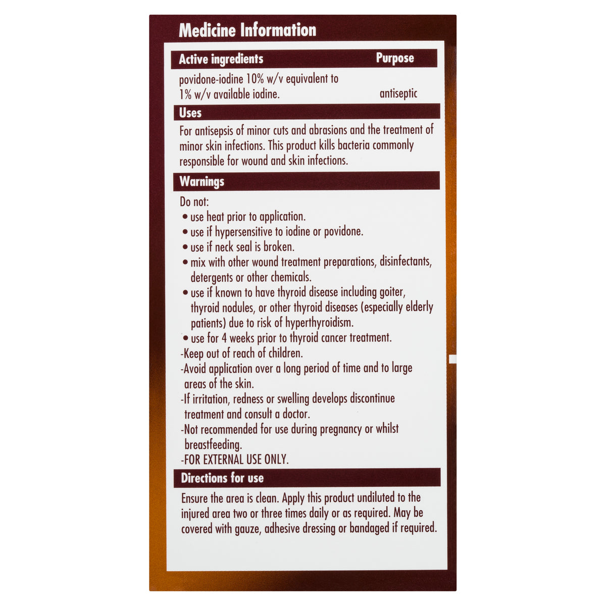 Betadine Antiseptic Topical Solution 100mL