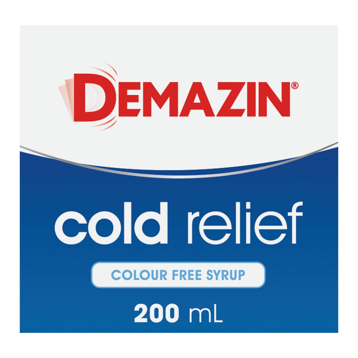 Demazin Cold Relief Colour Free Syrup 200ml