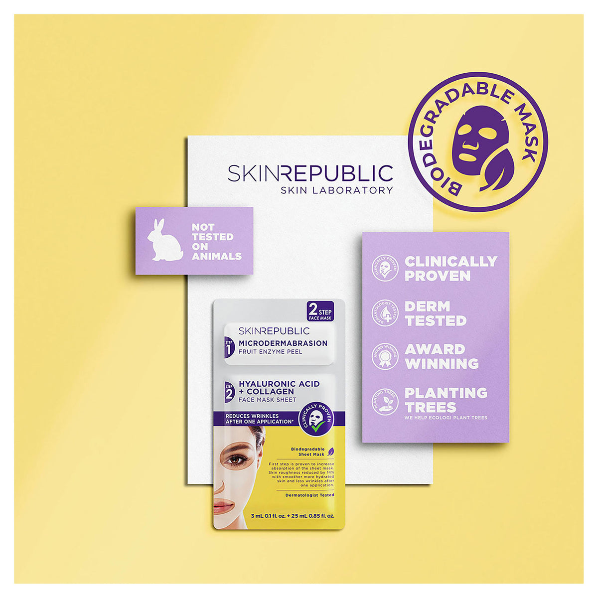Skin Republic 2 Step Hyaluronic Acid Collagen Mask