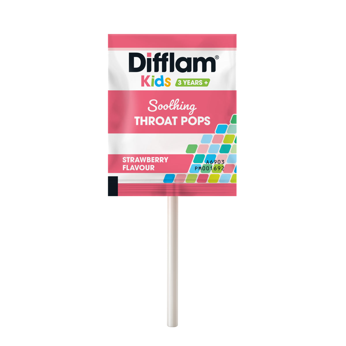 DIFFLAM Kids Soothe Throat Pops Strawberry 10s