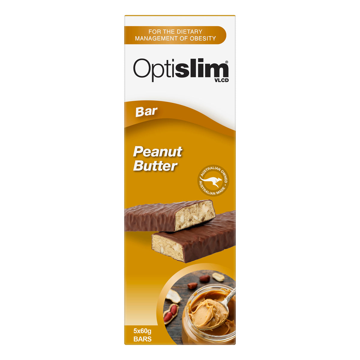 Optislim Very Low Calorie Diet Peanut Butter Bar 5 x 60 g