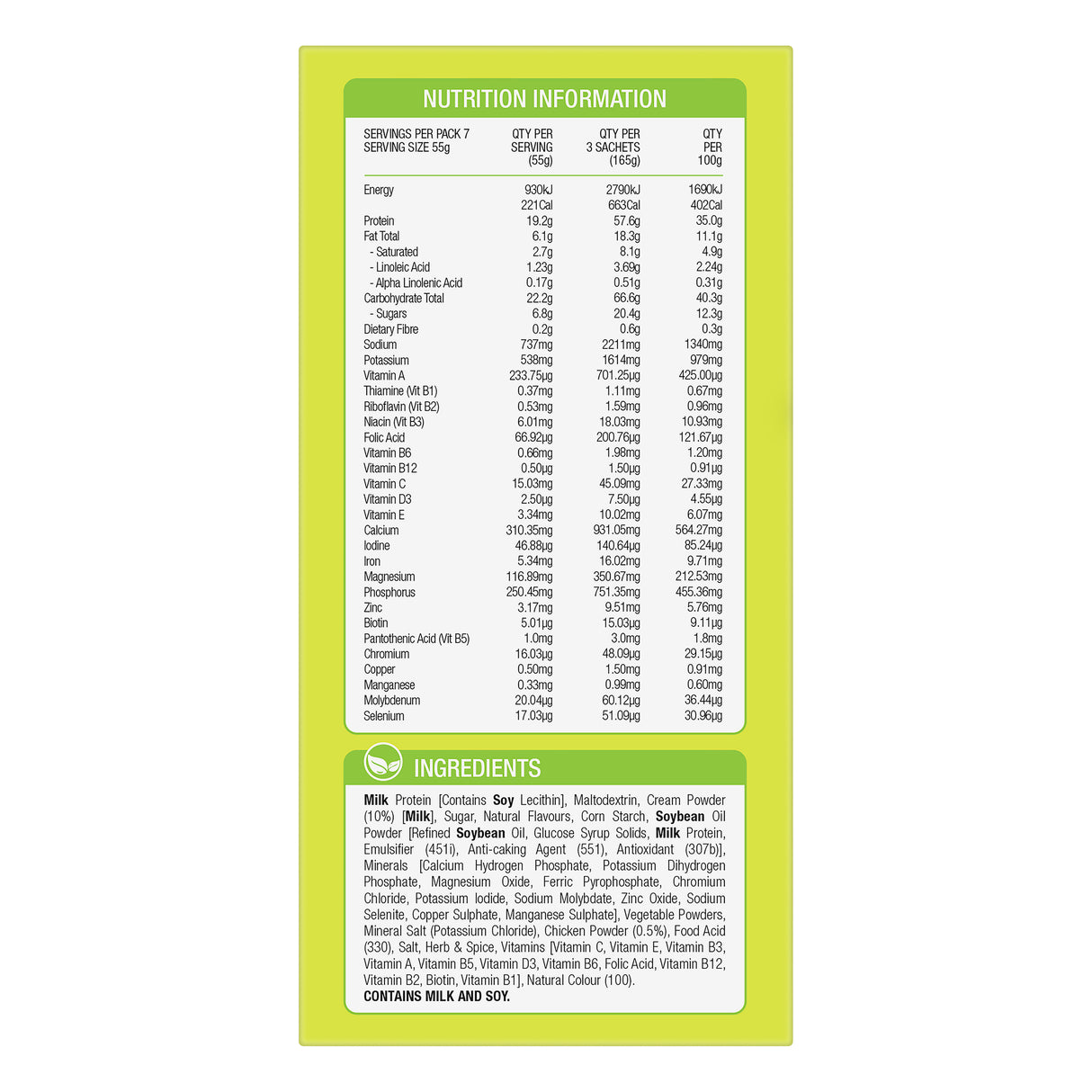 Optislim VLCD Chicken Soup Sachets 7x55g
