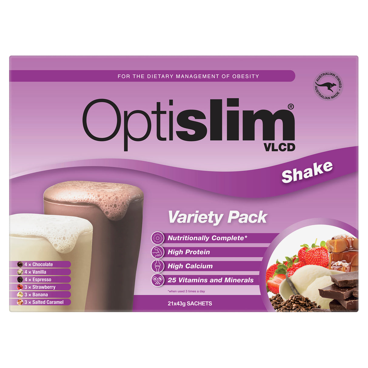 Optislim Low Calorie Meal Replacement Shake Variety 43g