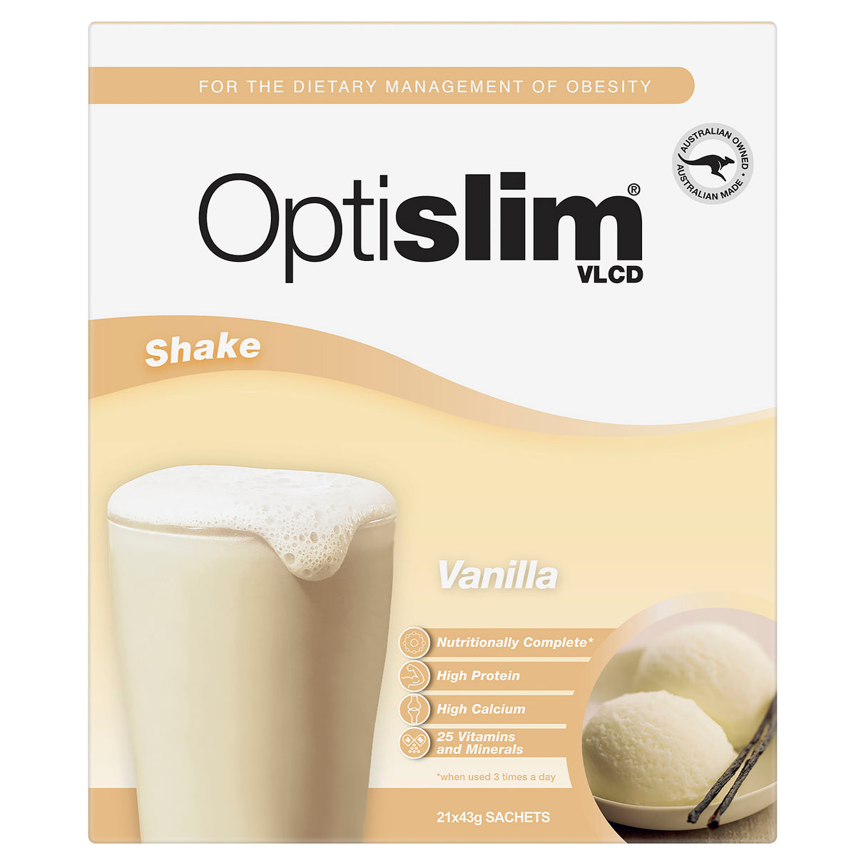 Optislim Very Low Calorie Diet Meal Replacement Shake Vanilla 21s