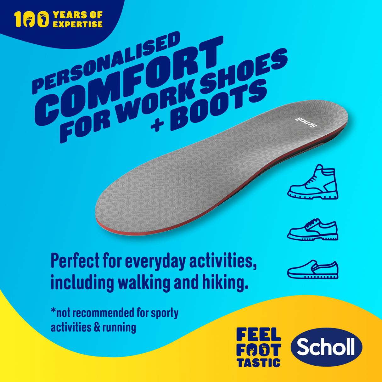 Scholl LiquiFlex Extra Support Insole Large
