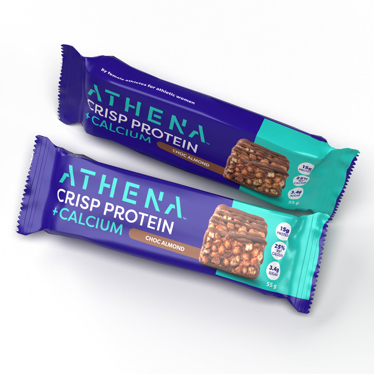 Athena Crisp Protein + Calcium Choc Almond 55g bar