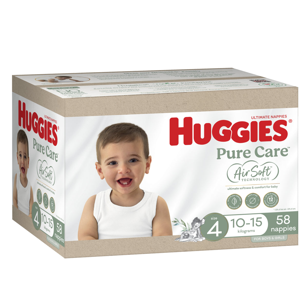 Huggies Ultimate Nappies Size 4 (10-15kg) 58 Pack