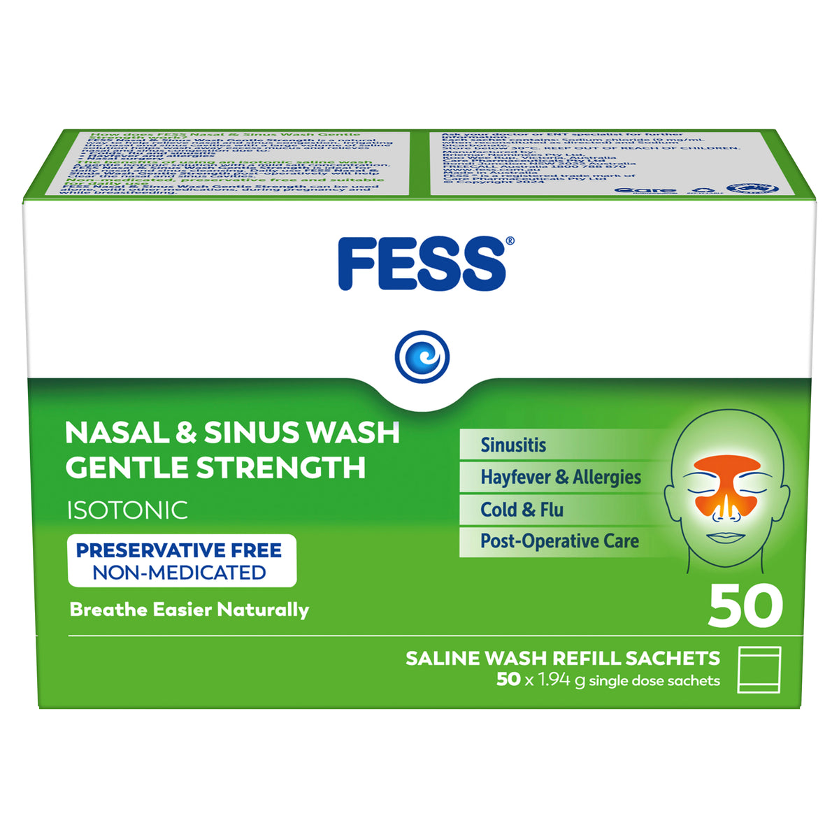 FESS NASAL & SINUS WASH Gntl SCHT 50