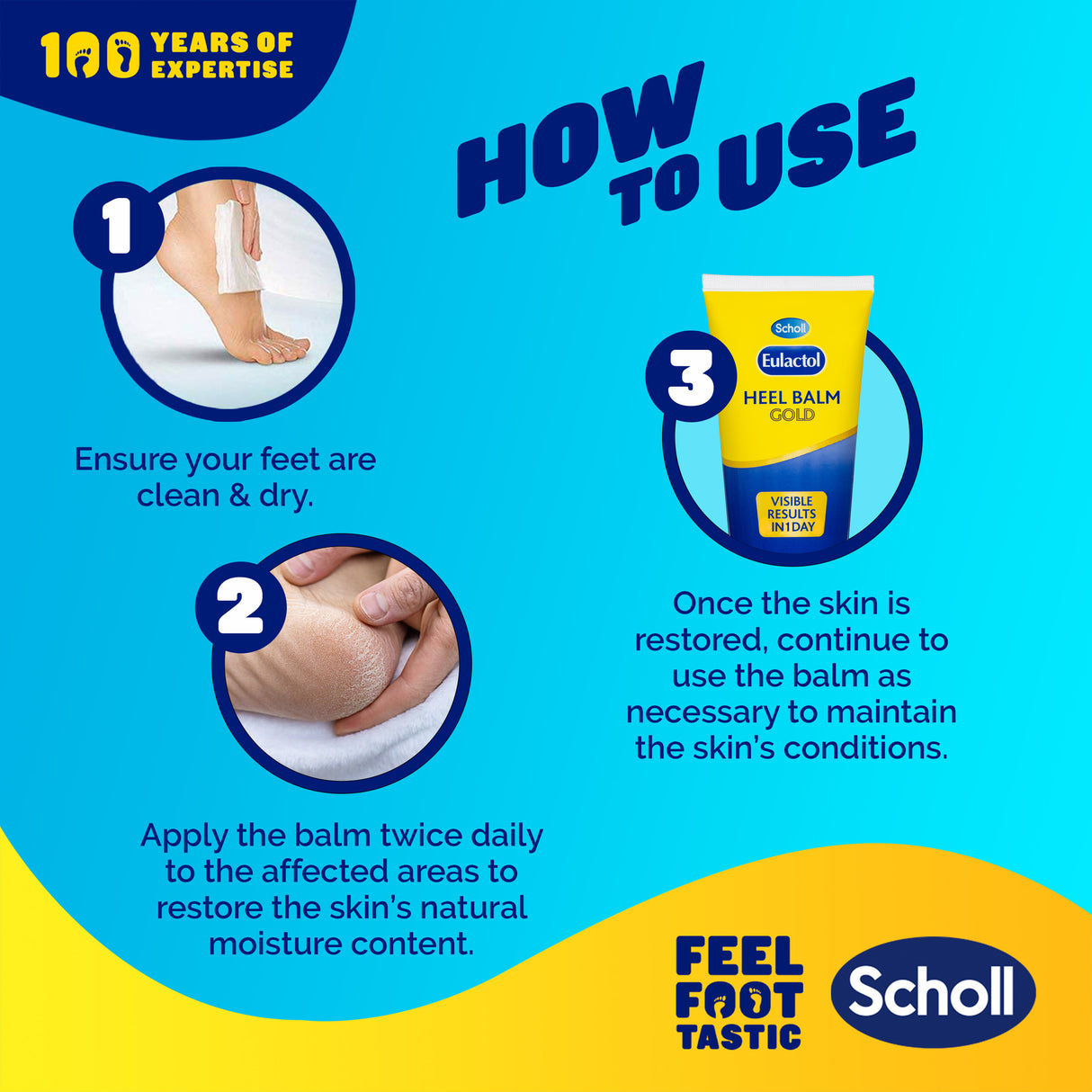Scholl Eulactol Heel Balm Gold 200g