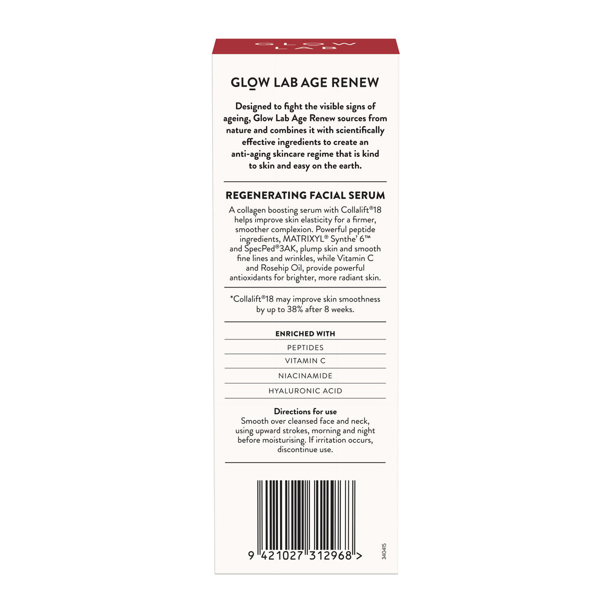Glow Lab Age Renew Regenerating Facial Serum 30 mL