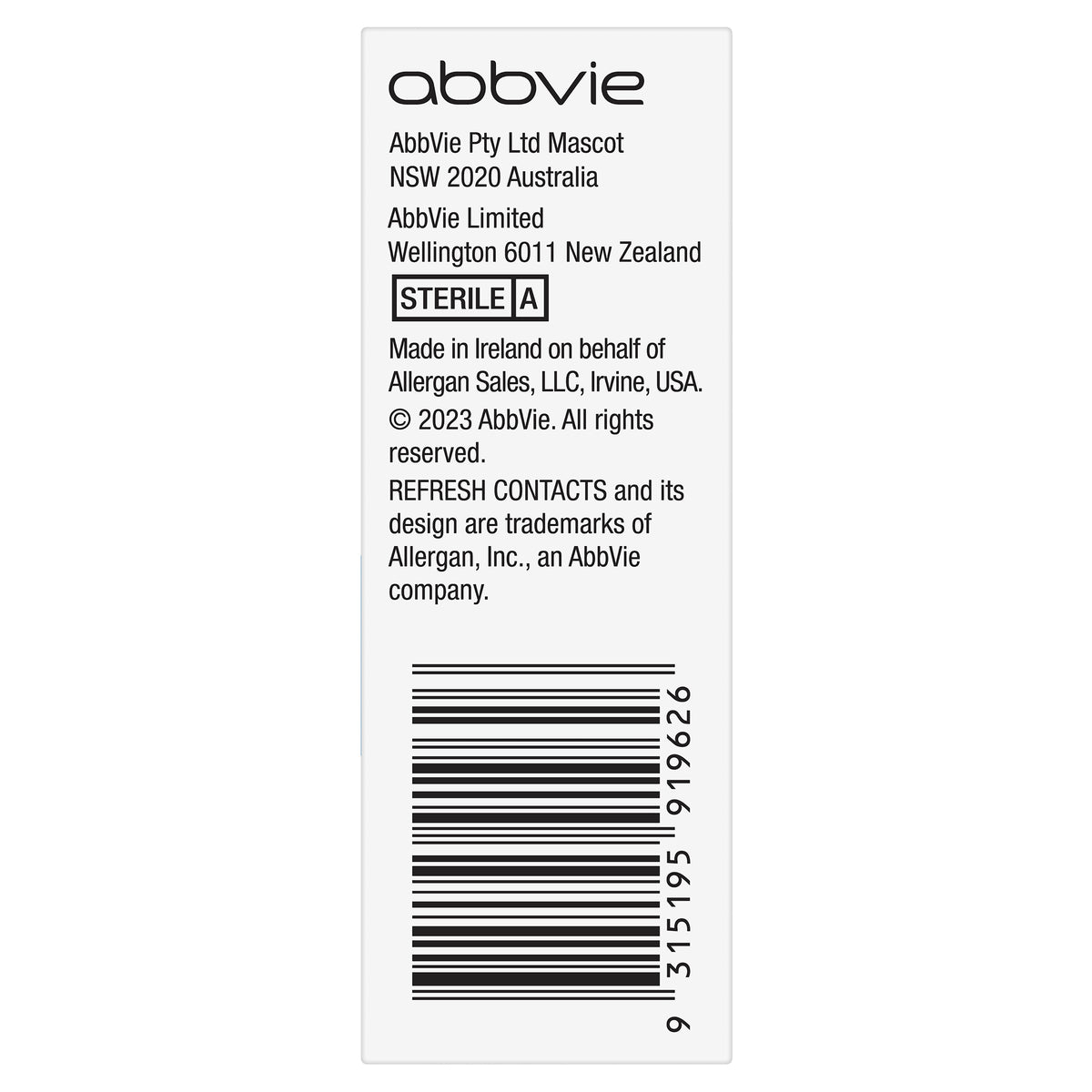 Refresh Contacts Eye Drops 15mL