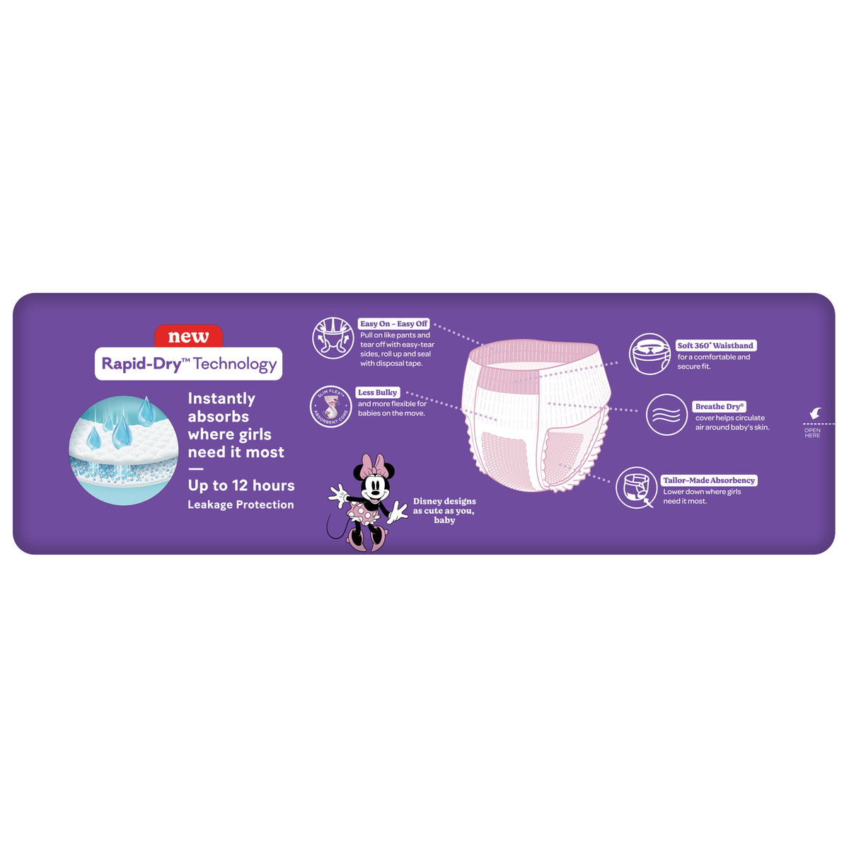 Huggies Ultra Dry Nappy Pants Girl Size 4 (9-14kg) 34 Pack