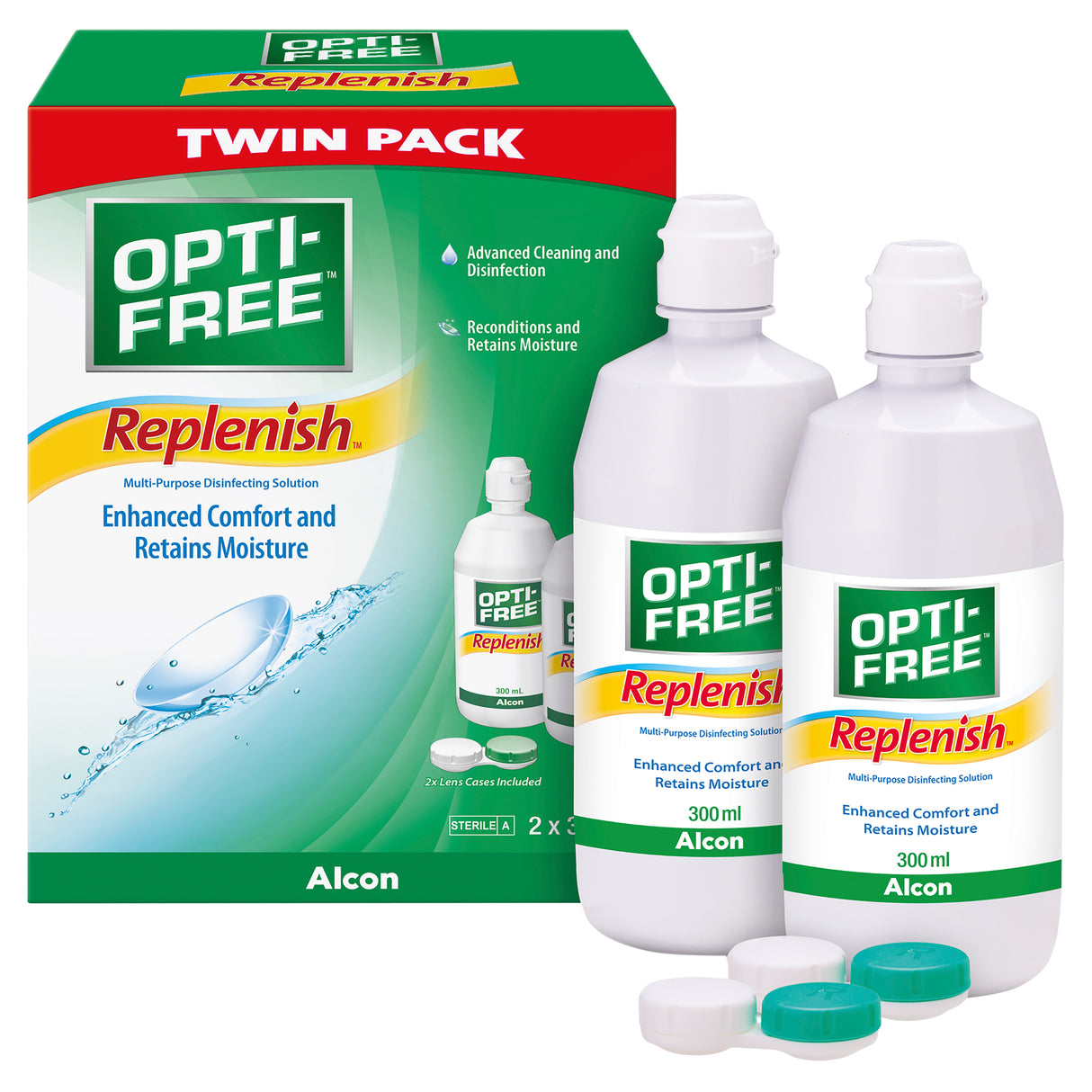 Opti-Free Replenish Twin Pack 2 x 300 mL