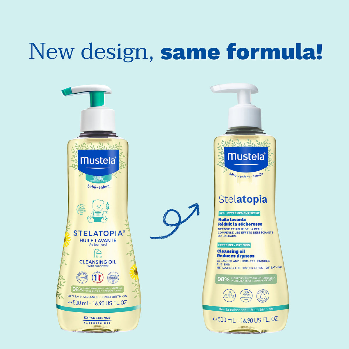 Mustela Stelatopia Cleansing Oil For Eczema-Prone Skin 500ml