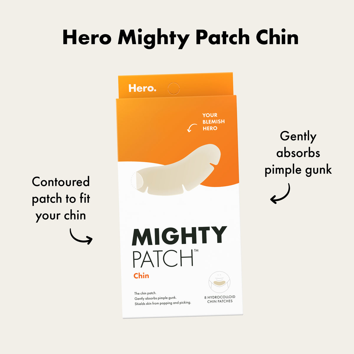 Hero Mighty Patch Chin 8 Count