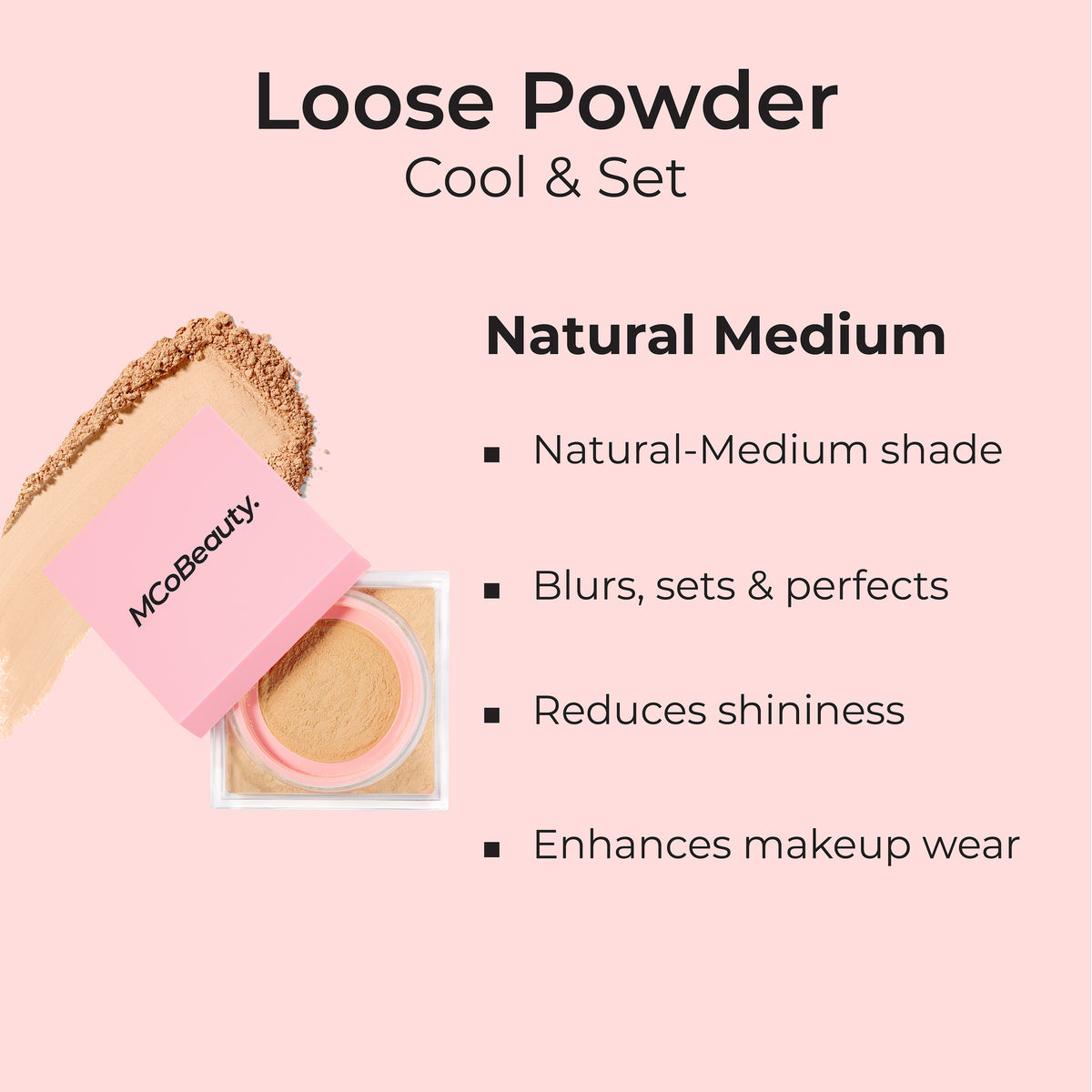 MCoBeauty Loose Powder Cool & Set Natural Medium