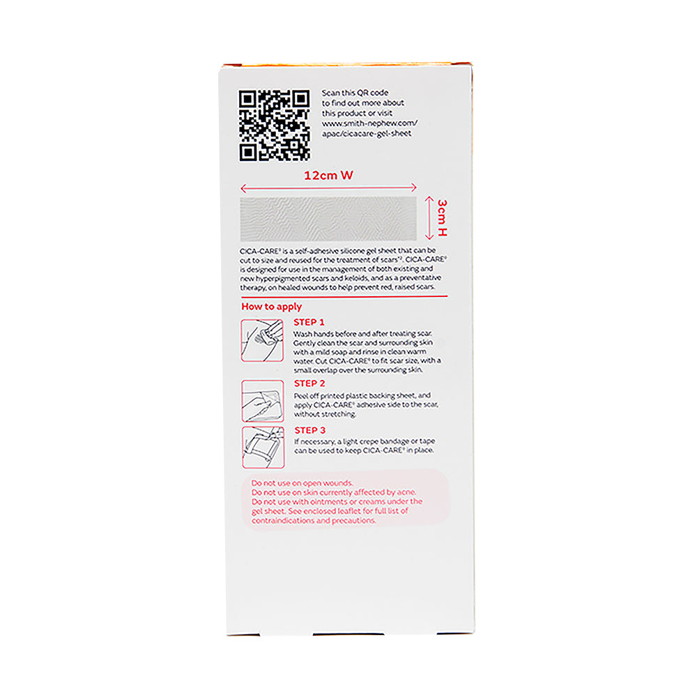 CICA-CARE™ Silicone Gel Sheet 3cmx12cm CS pack