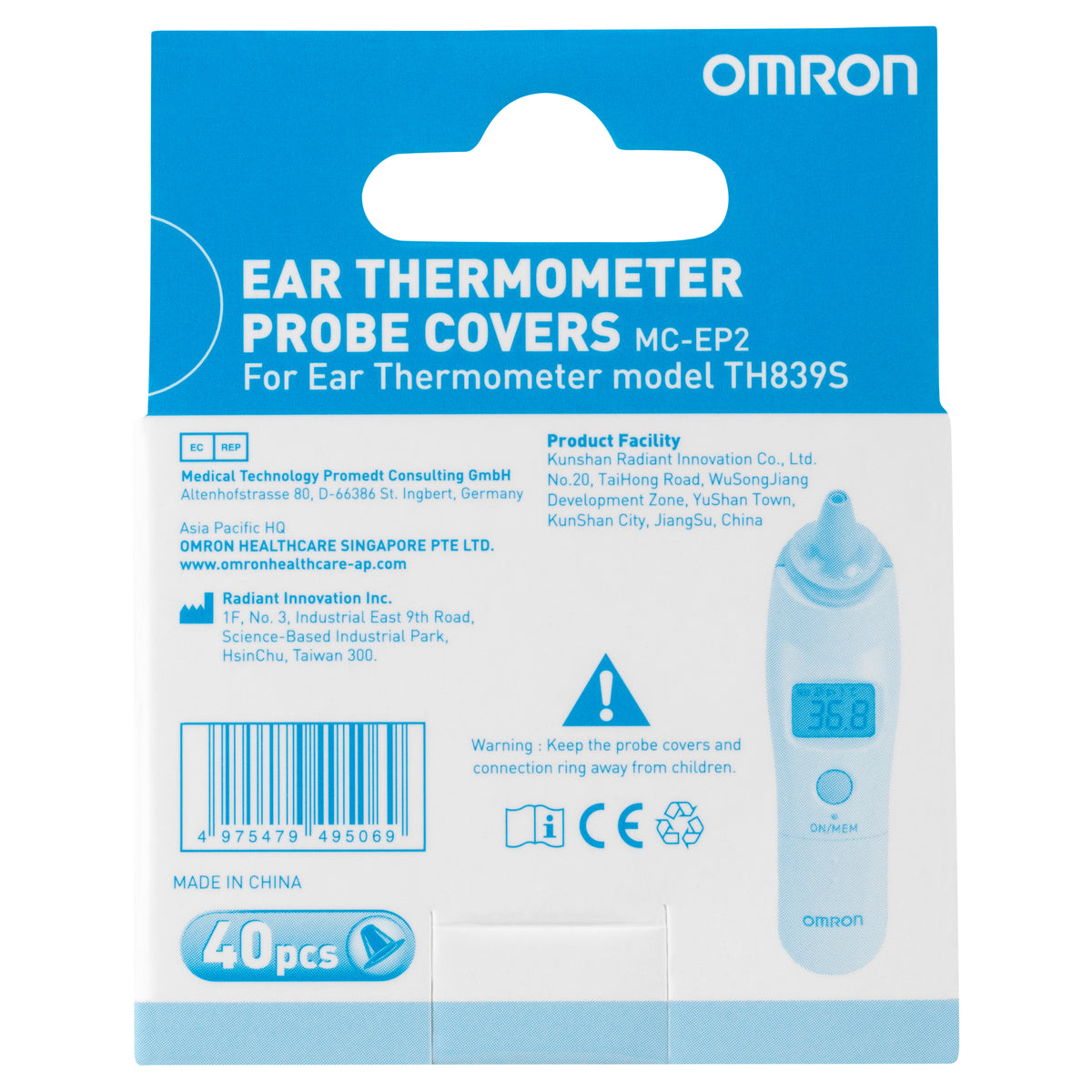 Omron TH839S/40 Probe Covers (for TH839S) 40 Pieces