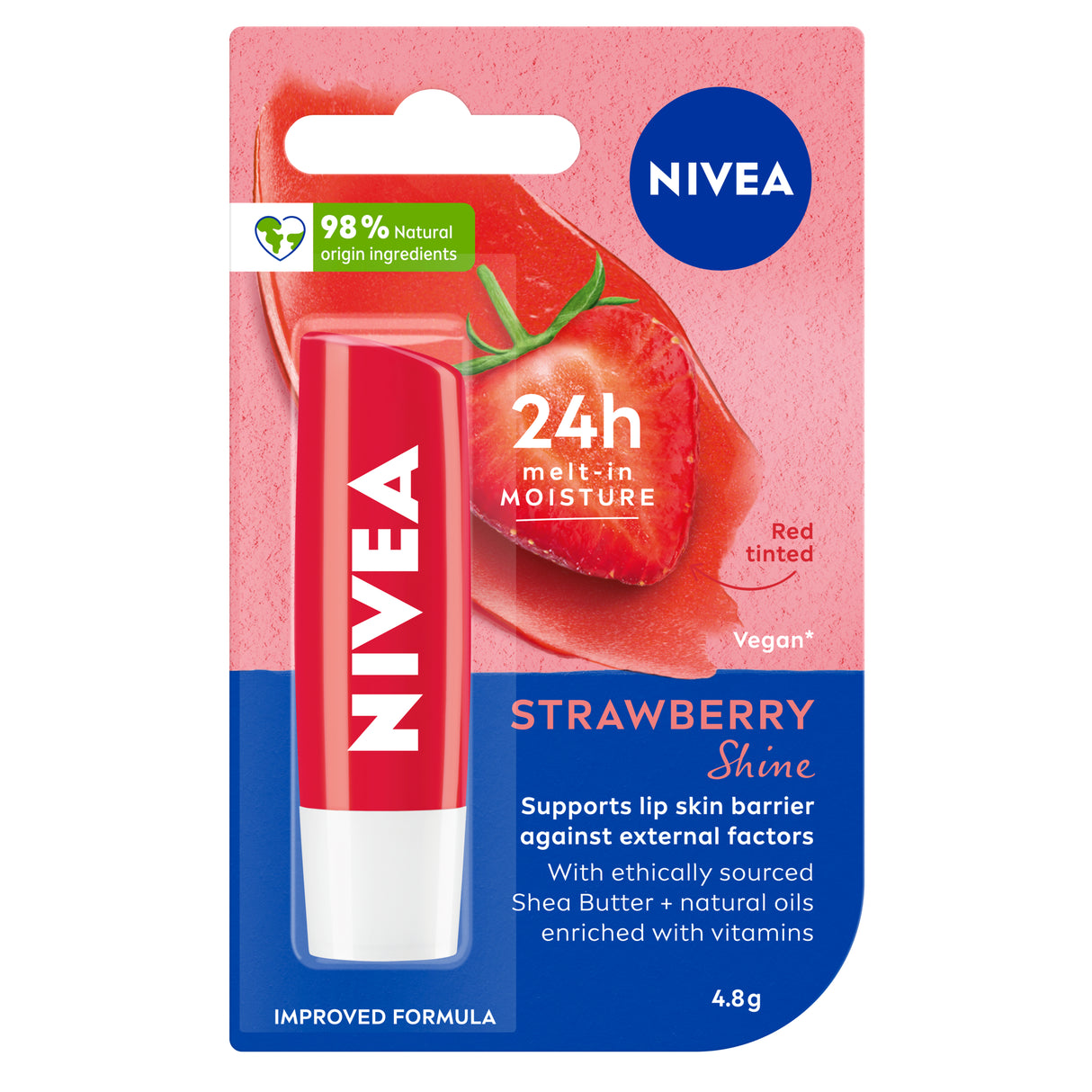 Nivea Lip Balm Strawberry 4.8g