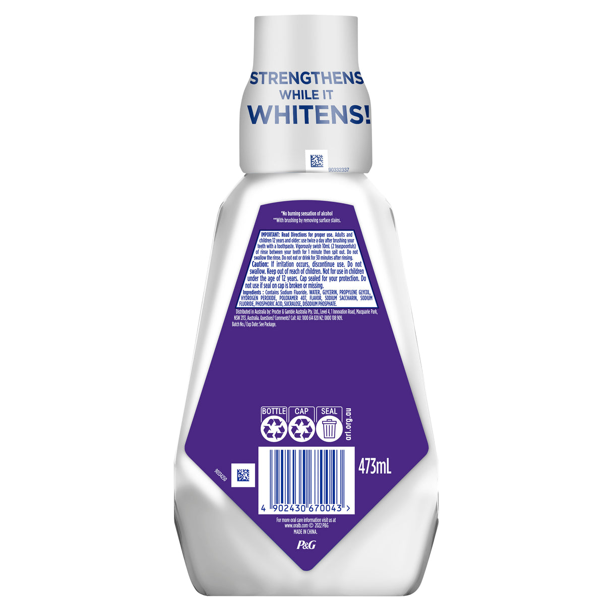 Oral-B 3D Luxe Strong Rinse Clean Mint 473ml