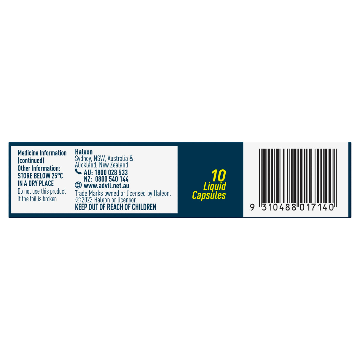 Advil Liquid Capsules, Fast & Effective Pain Relief at Liquid Speed, 200mg Ibuprofen 10 Pack