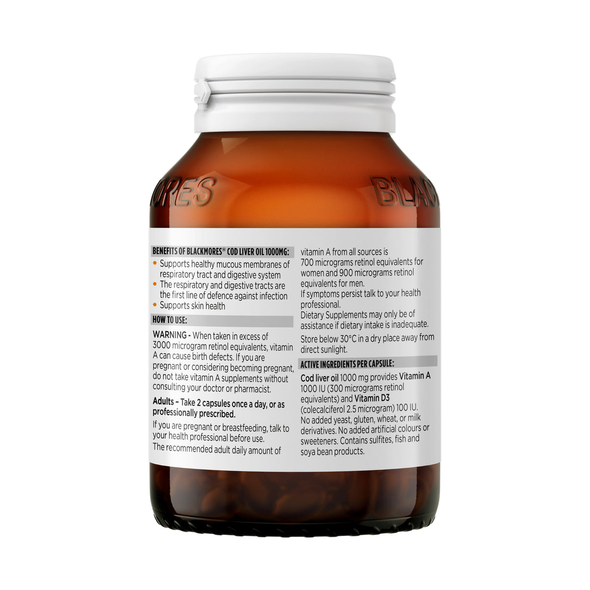 Blackmores Cod Liver Oil 1000mg (80)