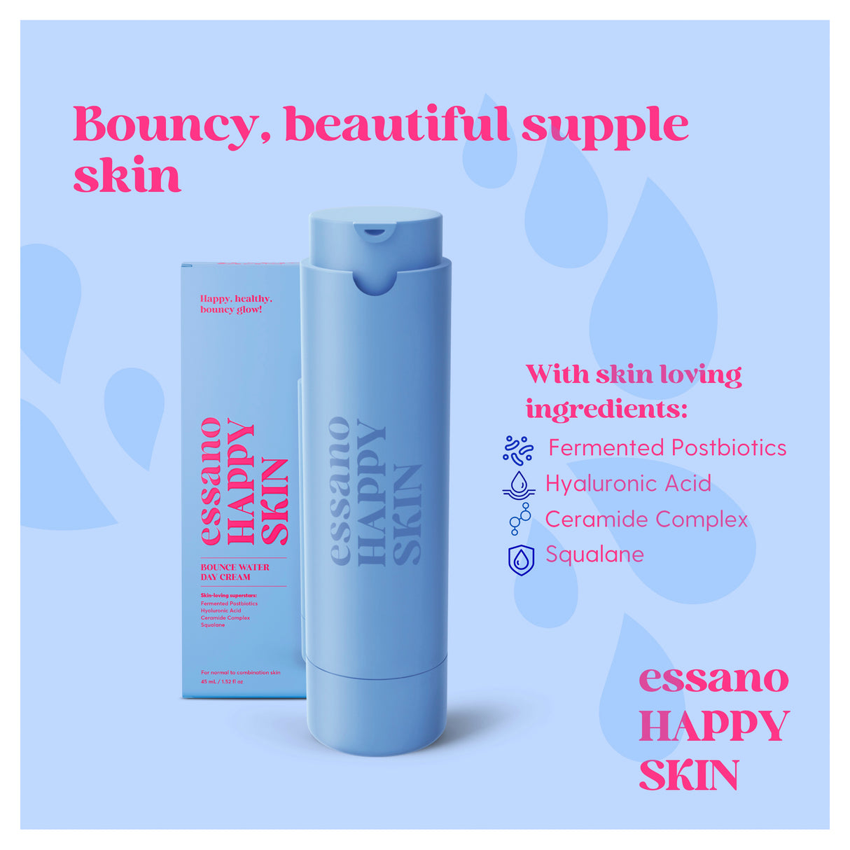 Essano Happy Skin Water Day Cream 45ml