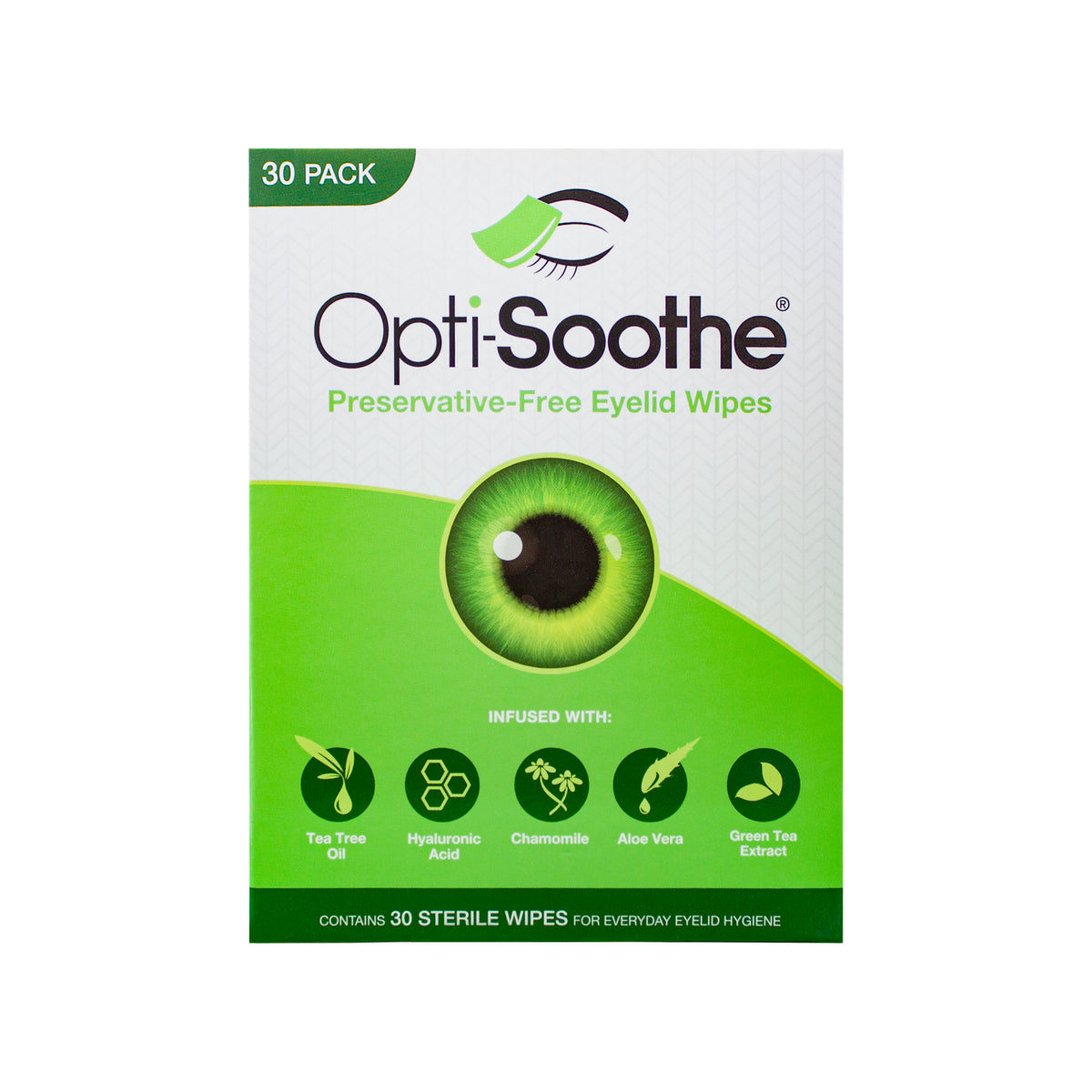 Opti-Soothe PF Eyelid Wipes 30pk