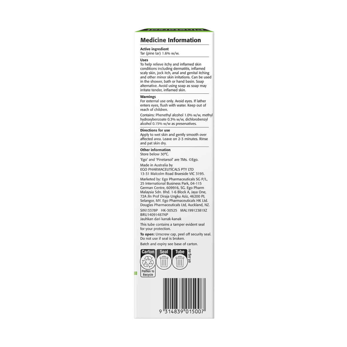 Ego Pinetarsol Gel 100g