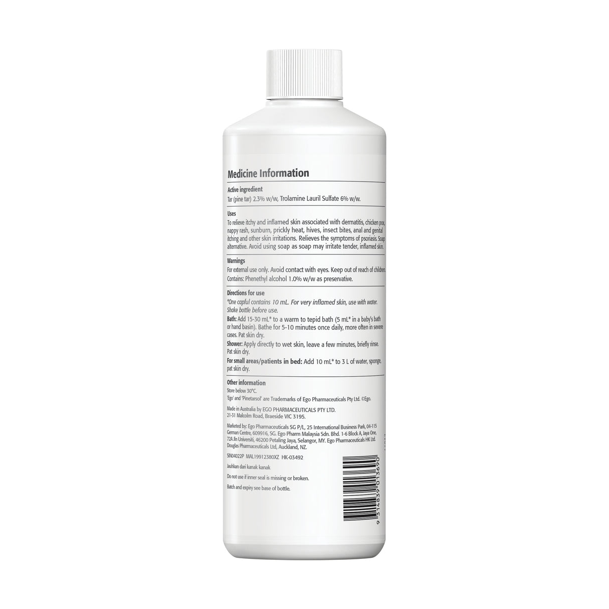 Ego Pinetarsol Solution 500 mL