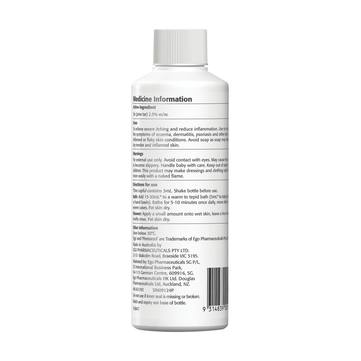 Ego Pinetarsol Bath Oil 200ml