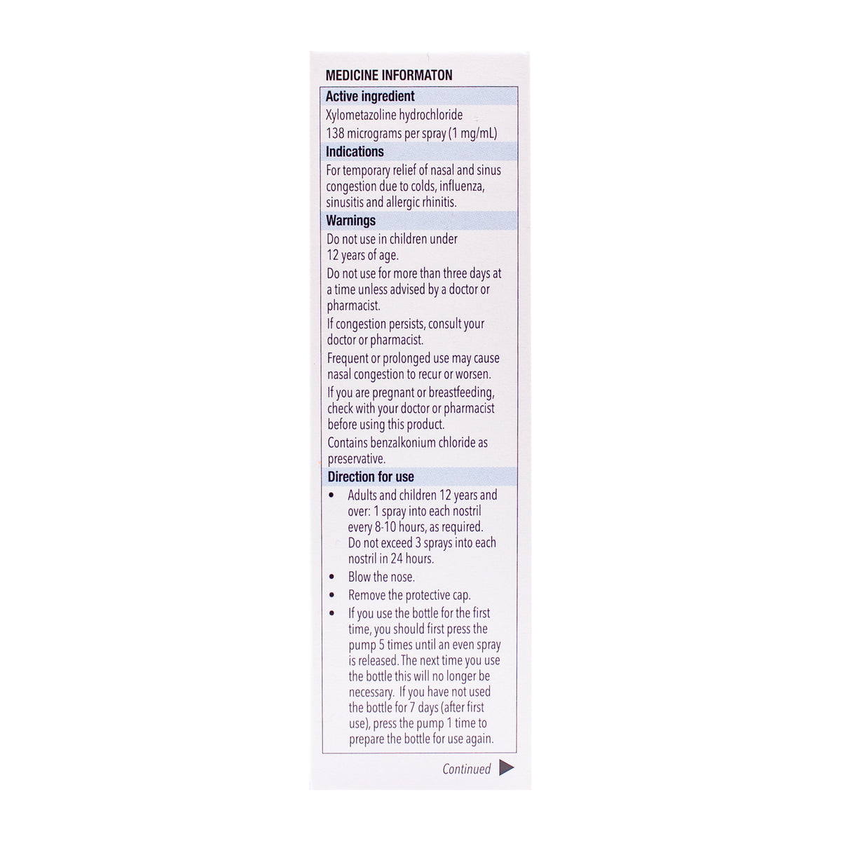 Maxiclear Xylometazoline Nasal Spray 10 mL