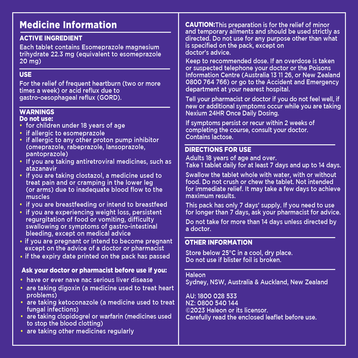 Nexium Tablet 20mg 14s