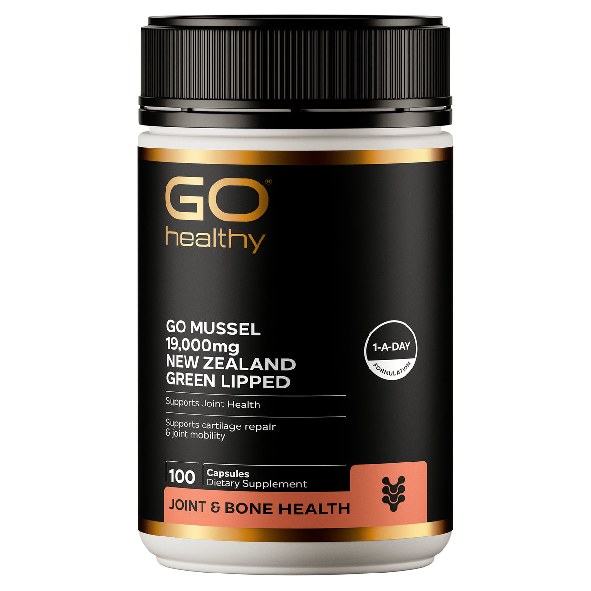 GO Healthy GO Mussel Green Lipped Muscle Supplement 19,000mg 100 Caps