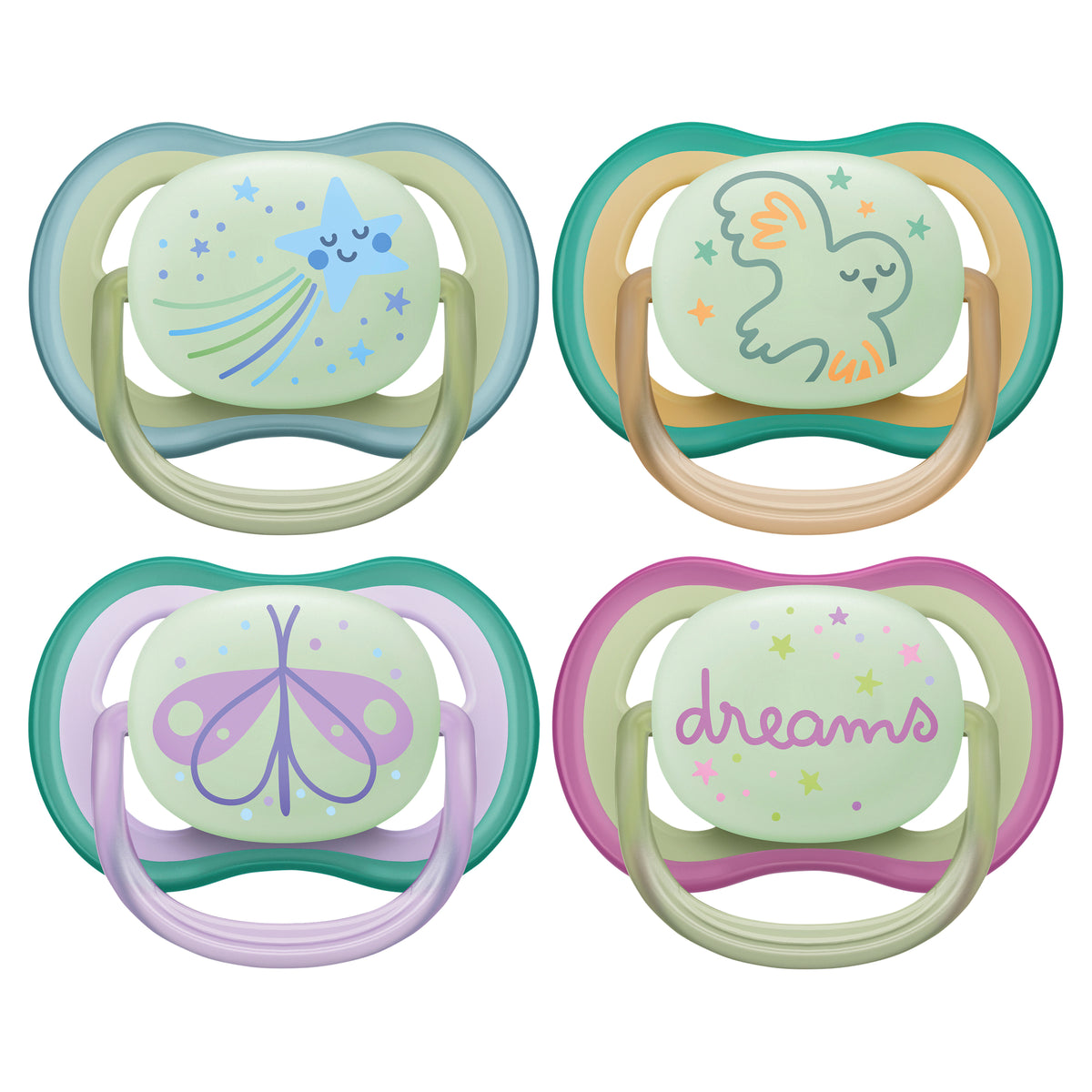 Philips Avent Soother Ultra Air Night 0-6m 2pk